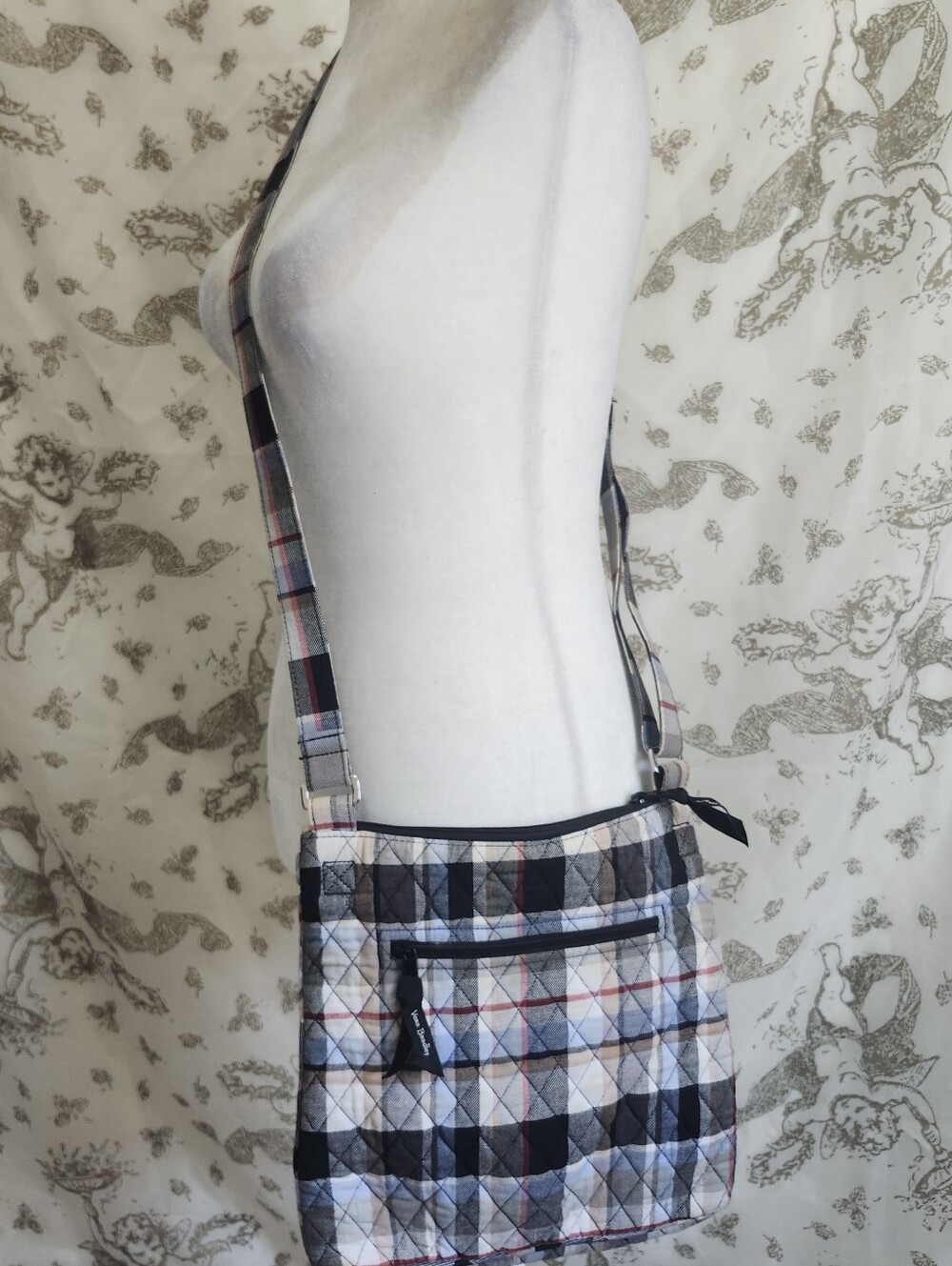 Vera Bradley Hipster Crossbody Shoulder Bag Perfectly Plaid Outlet Pattern